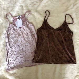 Two velvet tanks